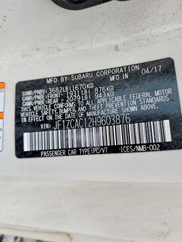 2017 Subaru Brz 2.0 Limited