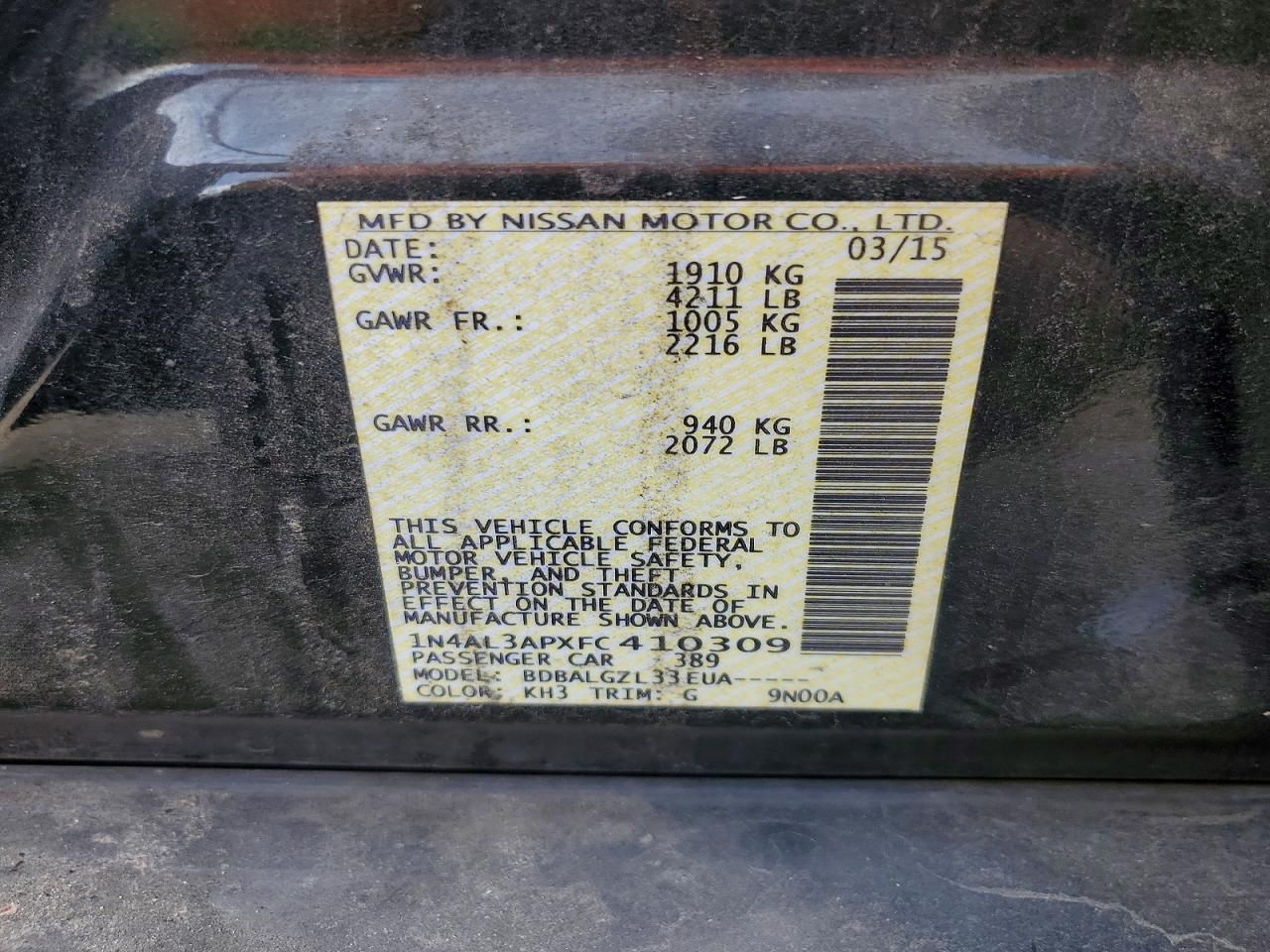 2015 Nissan Altima 2.5