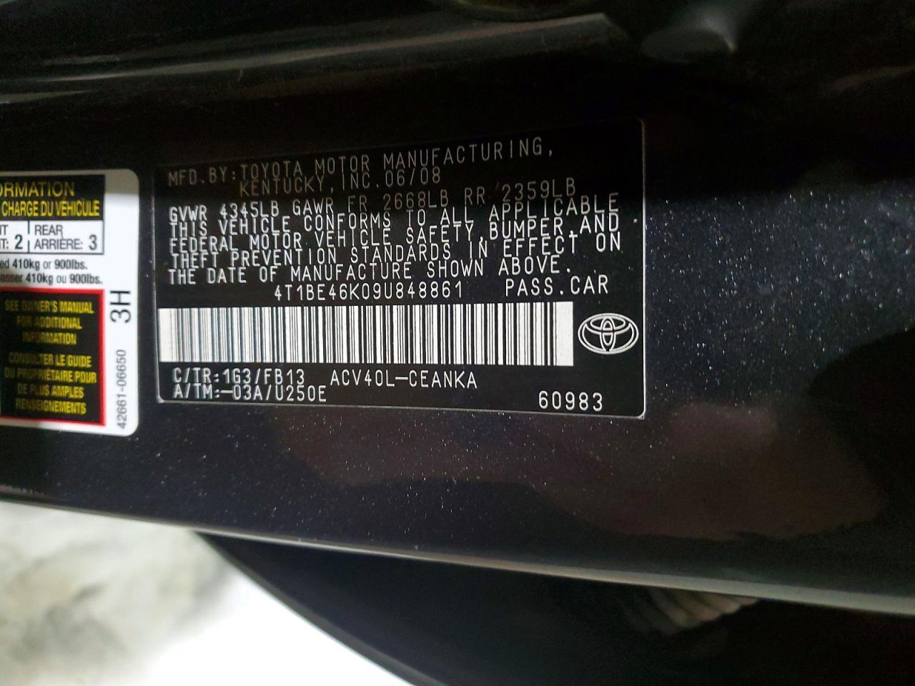 2009 Toyota Camry Base
