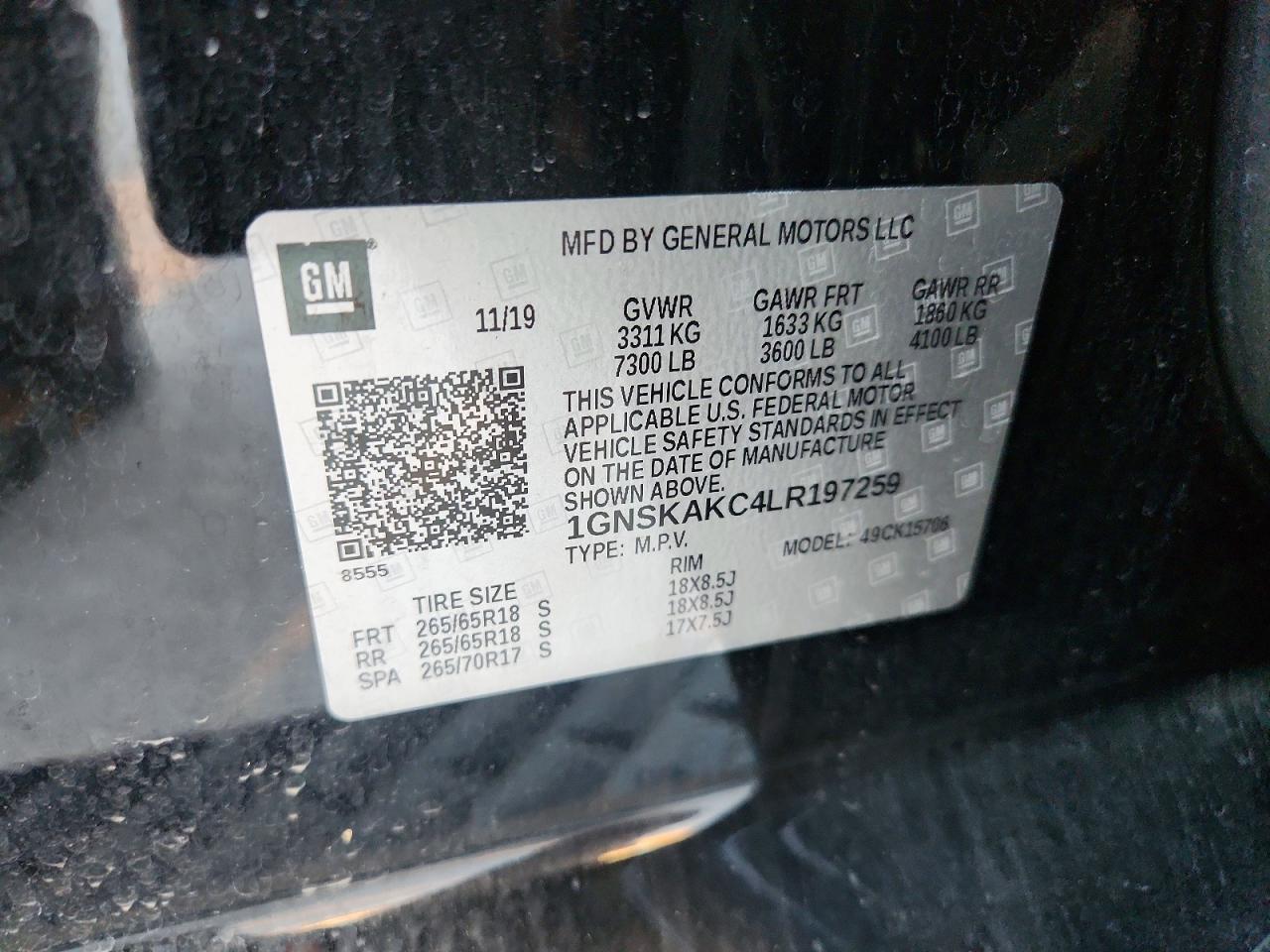 2020 Chevrolet Tahoe K1500 ls
