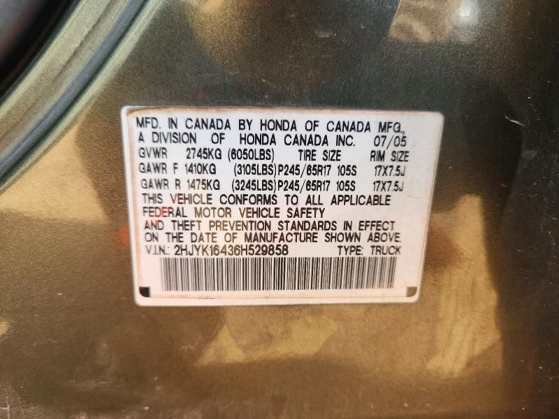 2006 Honda Ridgeline RTS