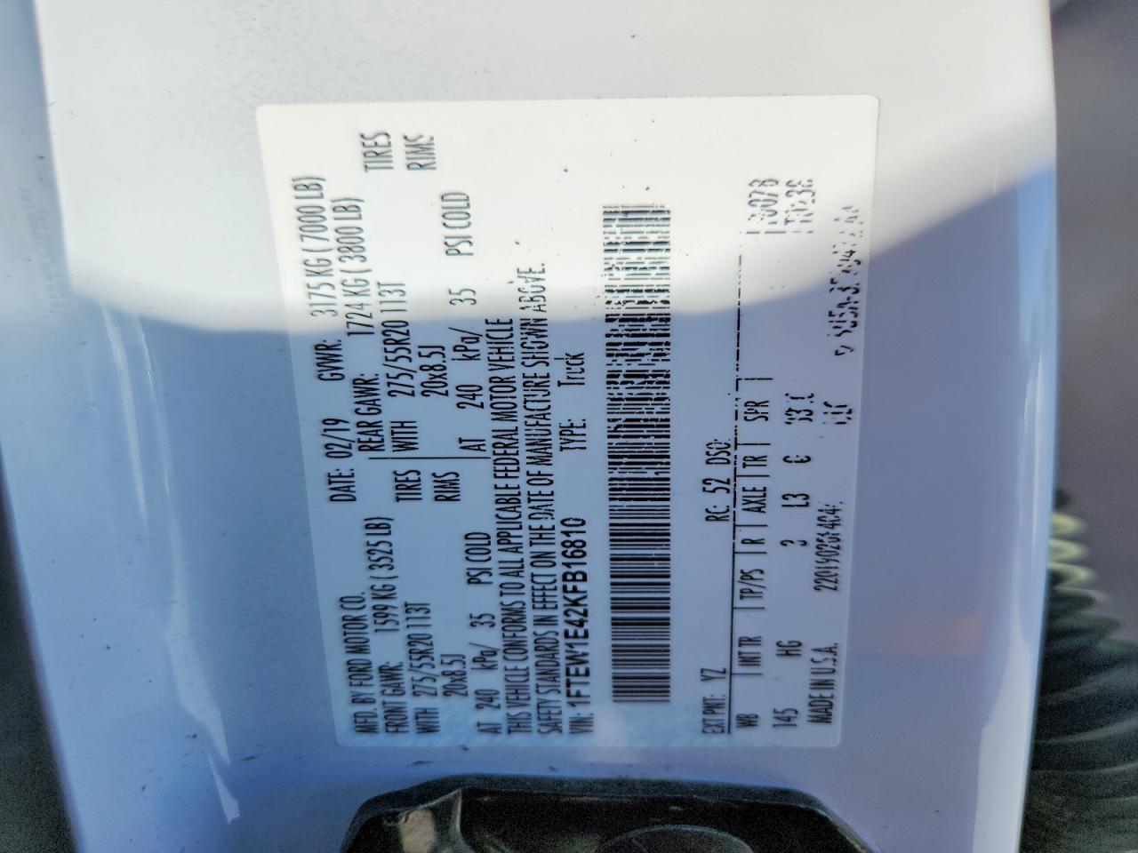 2019 Ford F150 Supercrew