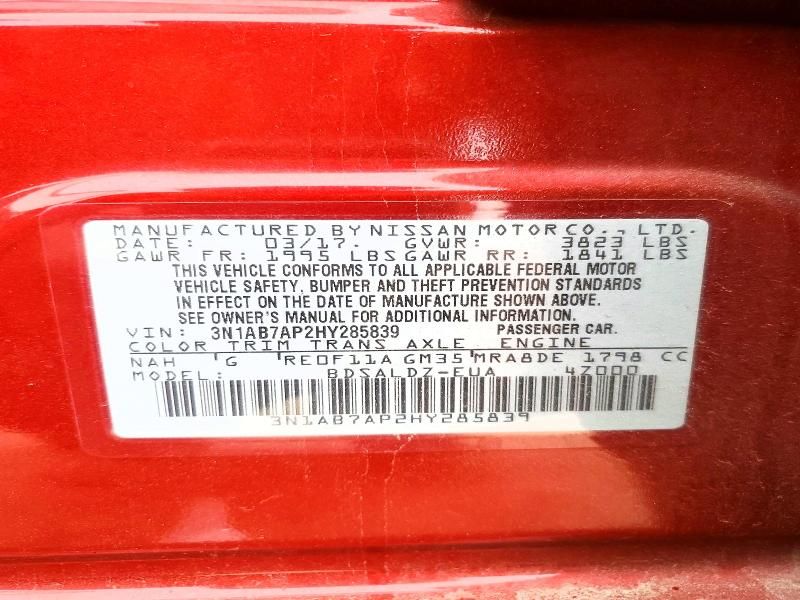 2017 Nissan Sentra s