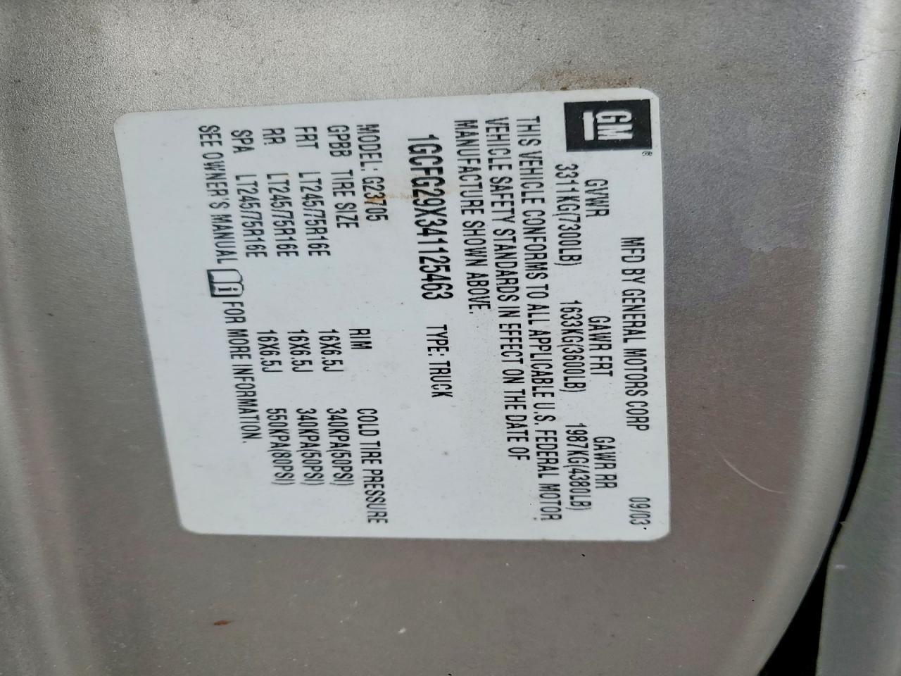 2004 Chevrolet Express 2500 Delivery van