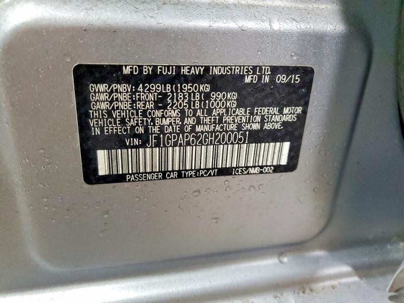 2016 Subaru Impreza Sport Premium