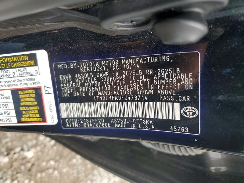 2015 Toyota Camry le