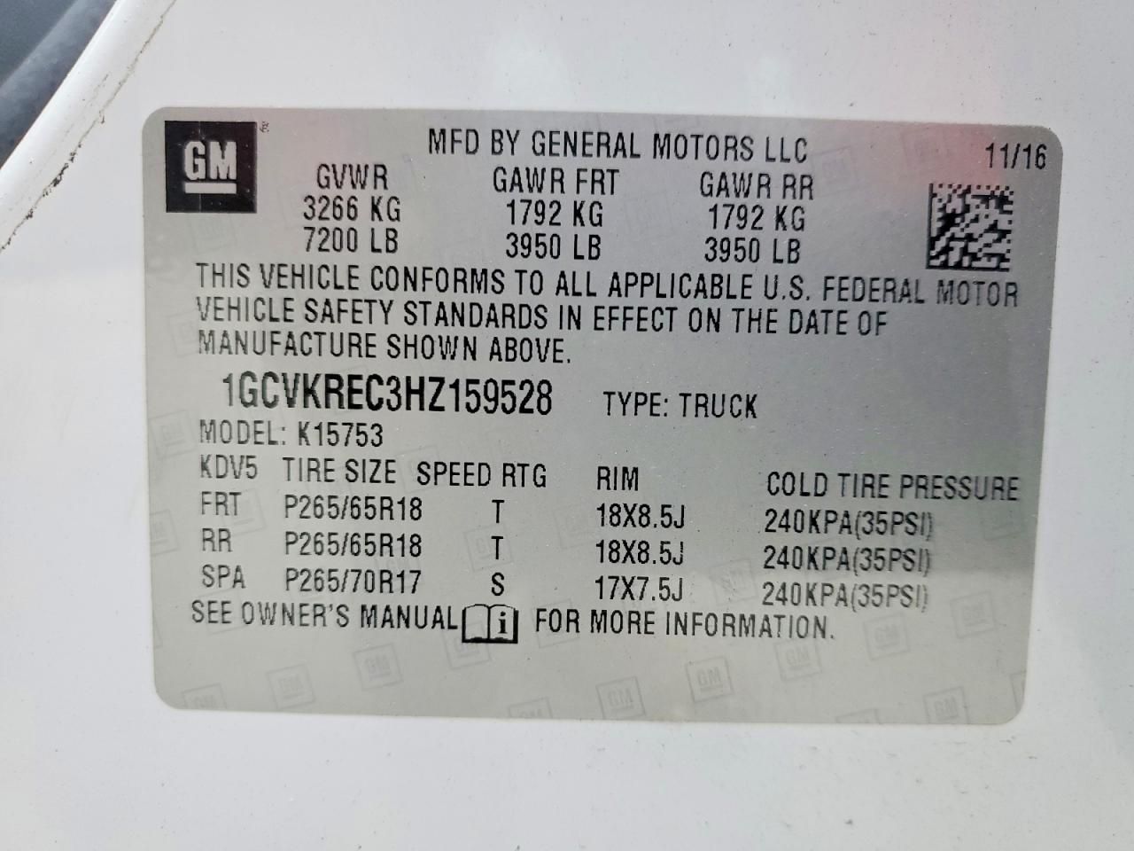 2017 Chevrolet Silverado K1500 lt