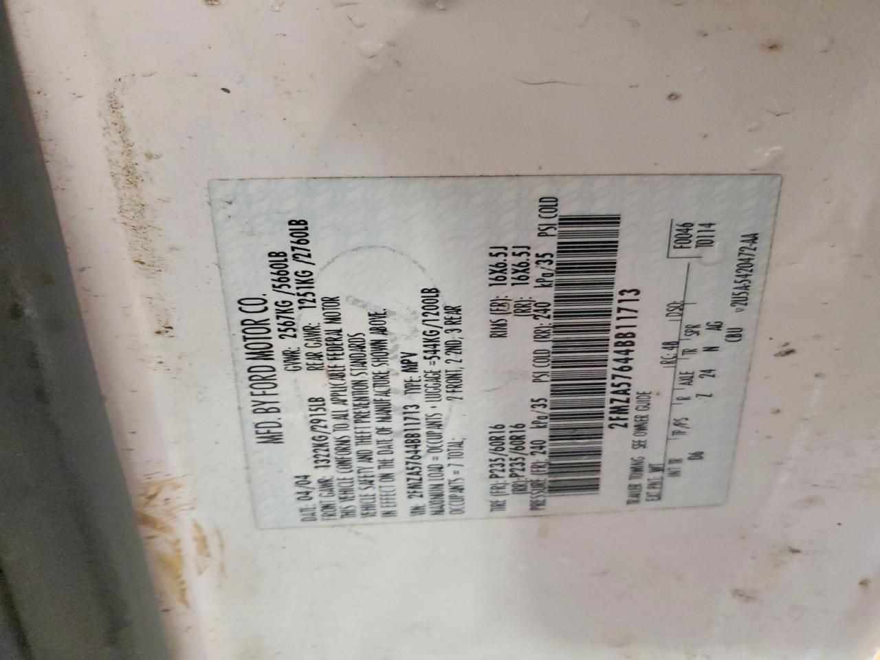 2004 Ford Freestar ses