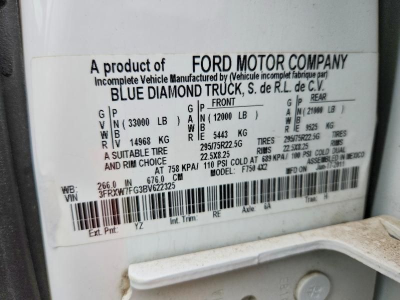 2011 Ford F750 Flatbed Truck