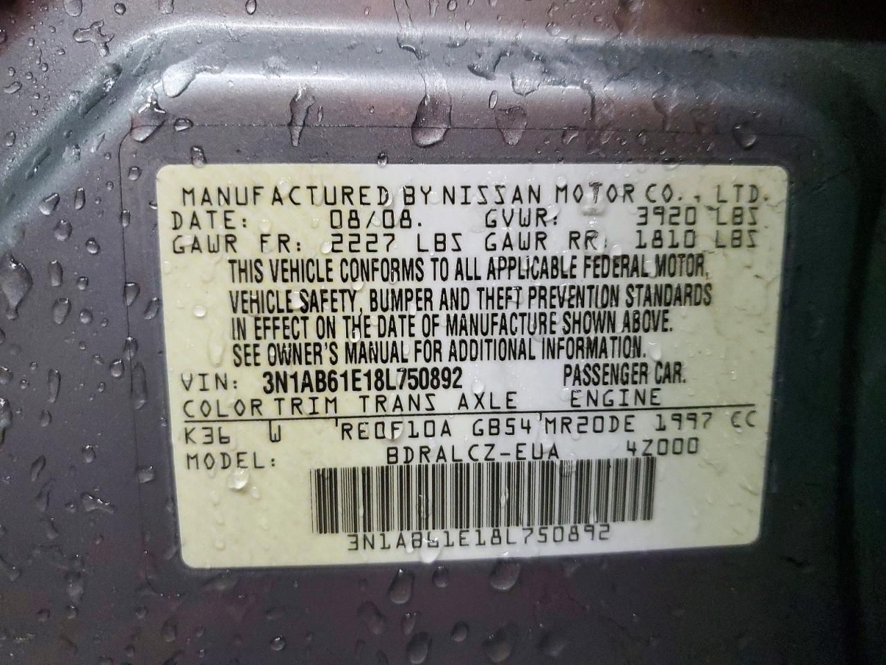 2008 Nissan Sentra 2.0