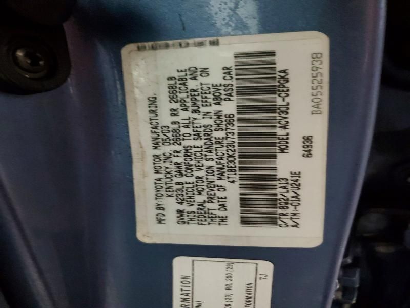 2003 Toyota Camry le