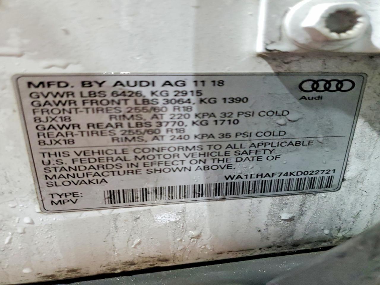 2019 Audi Q7 Premium Plus