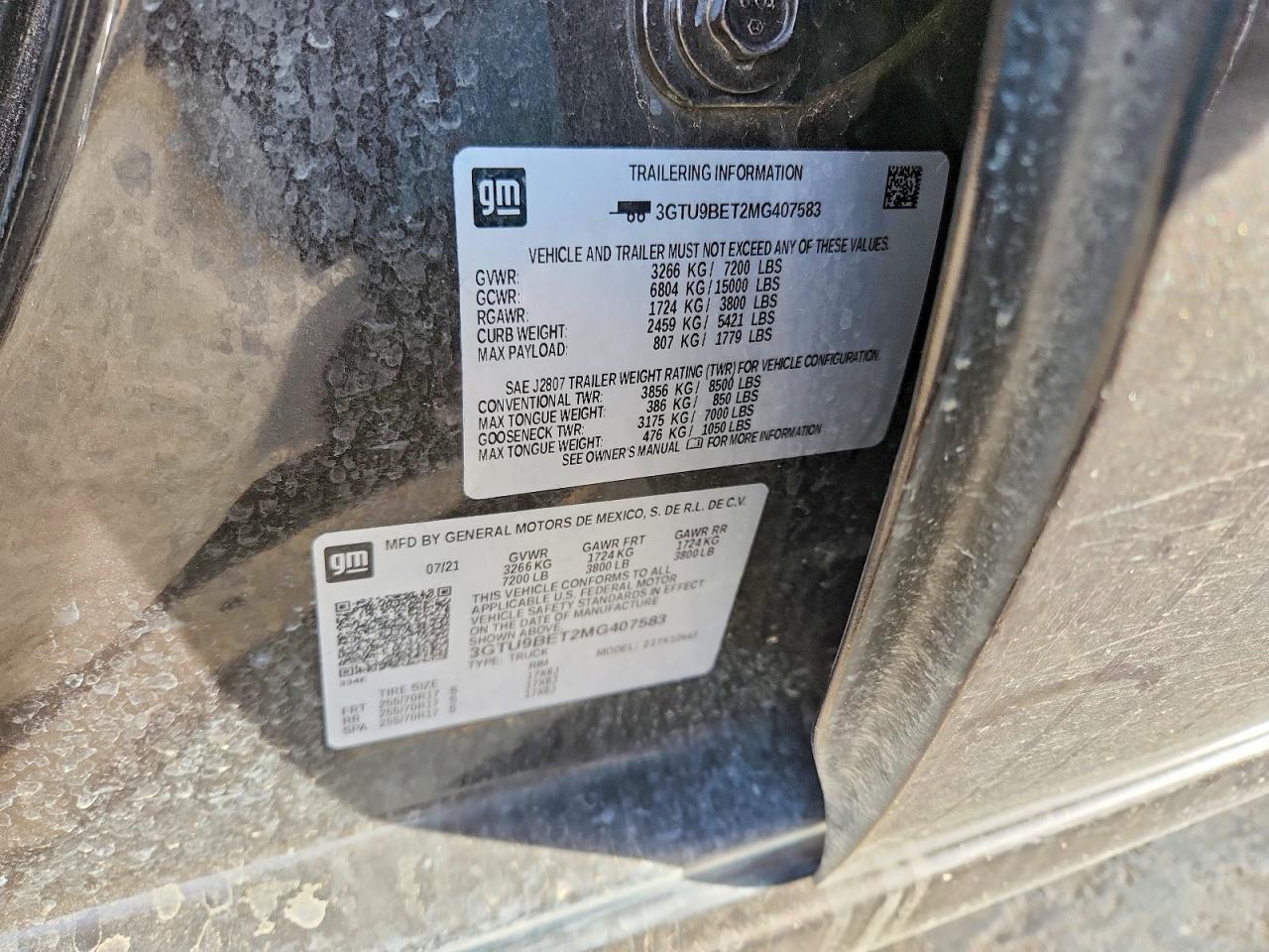 2021 GMC Sierra K1500 sle