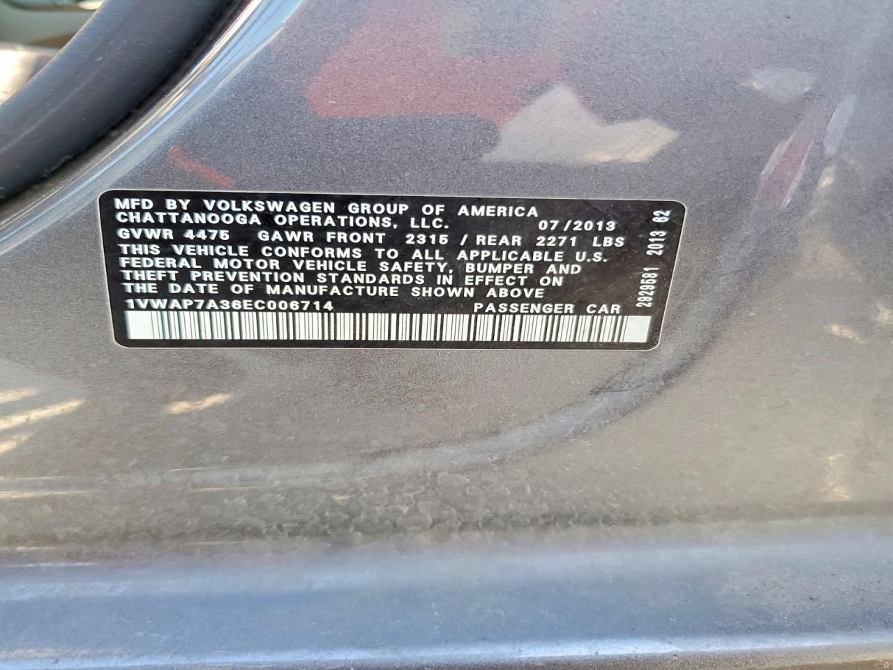 2014 Volkswagen Passat s