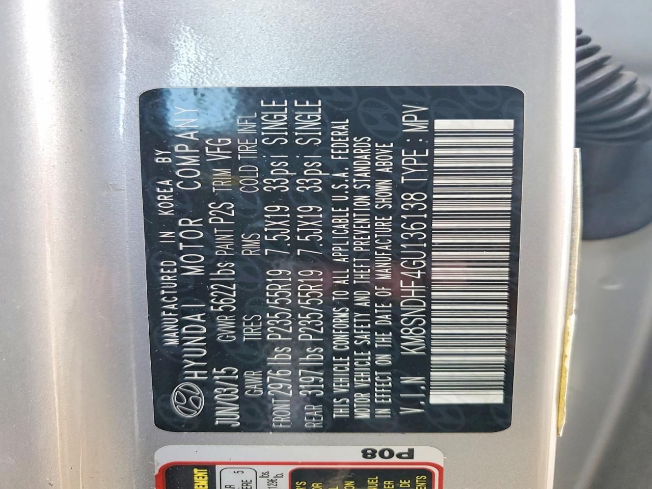 2016 Hyundai Santa fe se