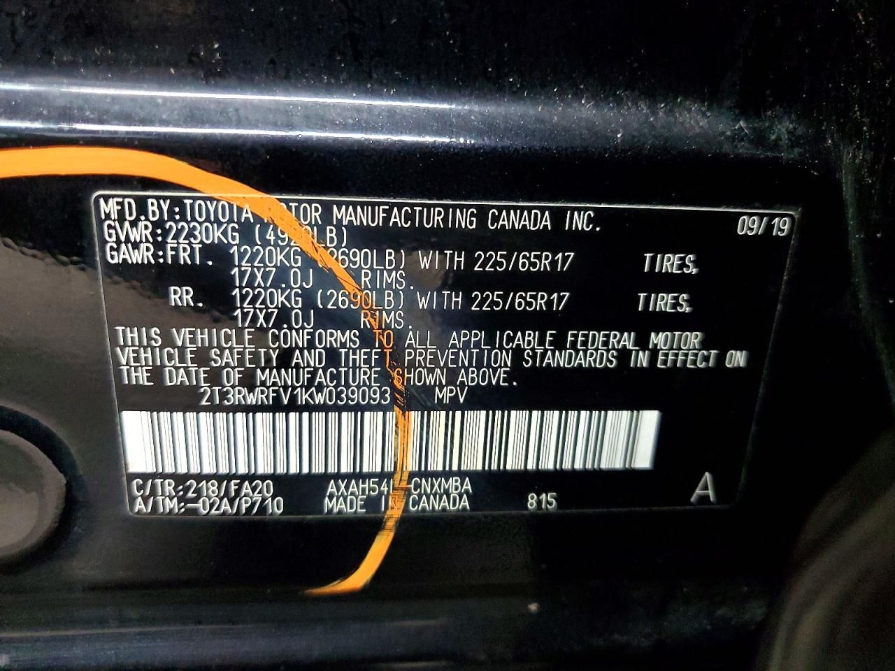 2019 Toyota Rav4 xle