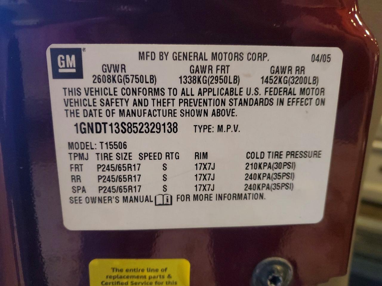 2005 Chevrolet Trailblazer ls