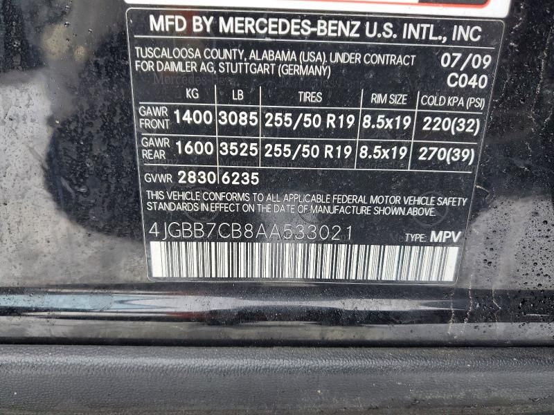 2010 Mercedes-Benz Ml 550 4matic