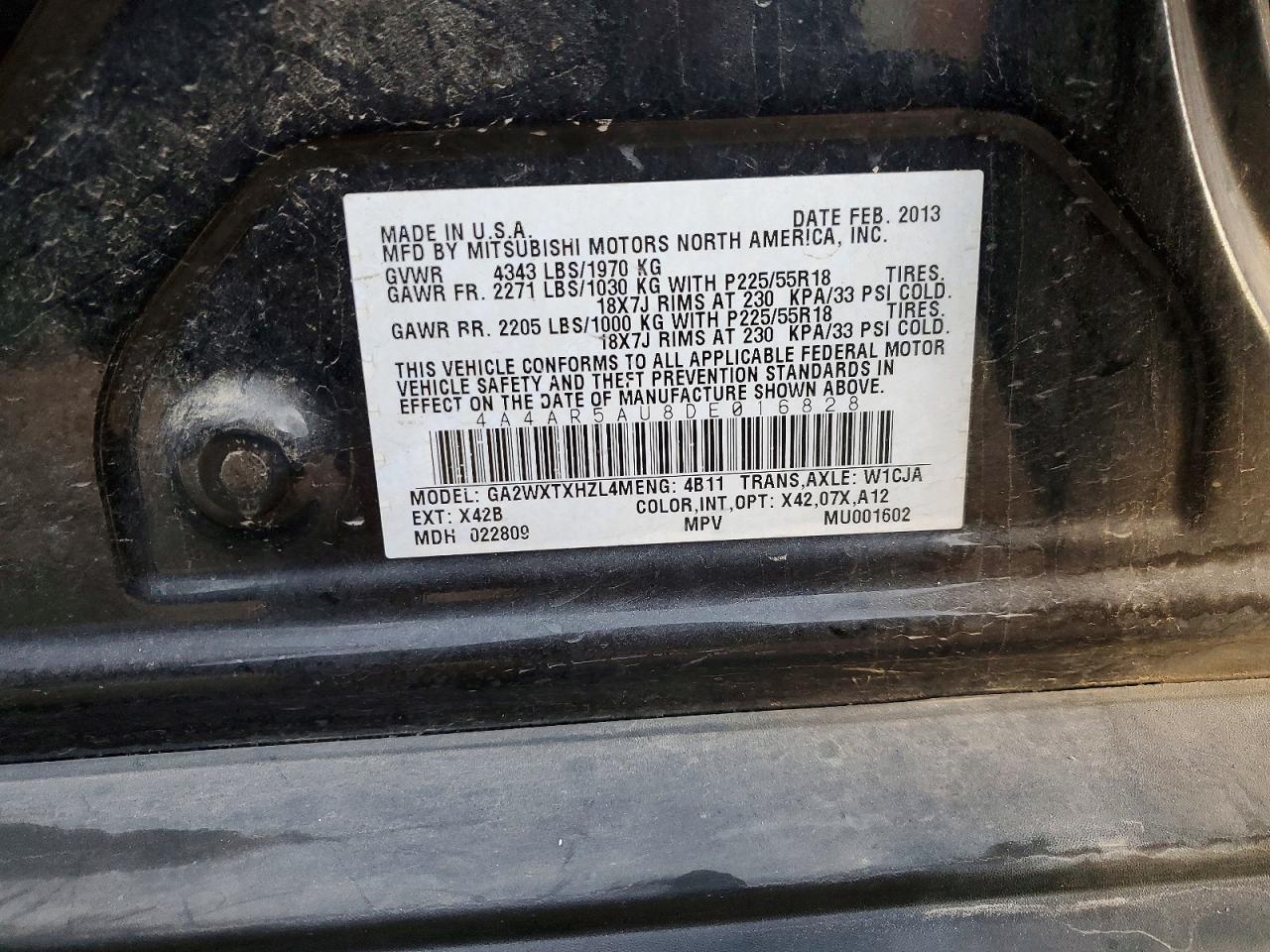 2013 Mitsubishi Outlander Sport le
