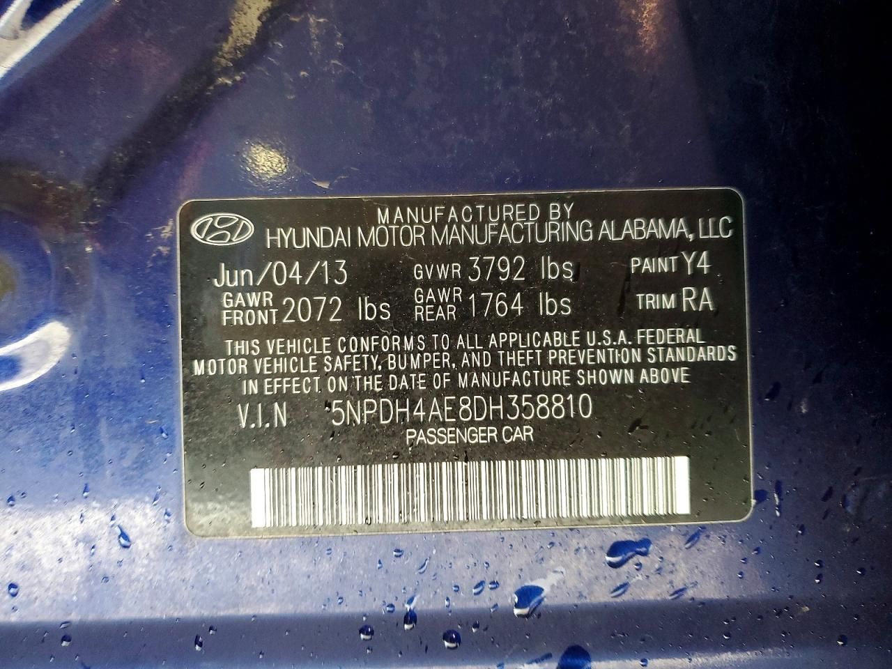 2013 Hyundai Elantra gls