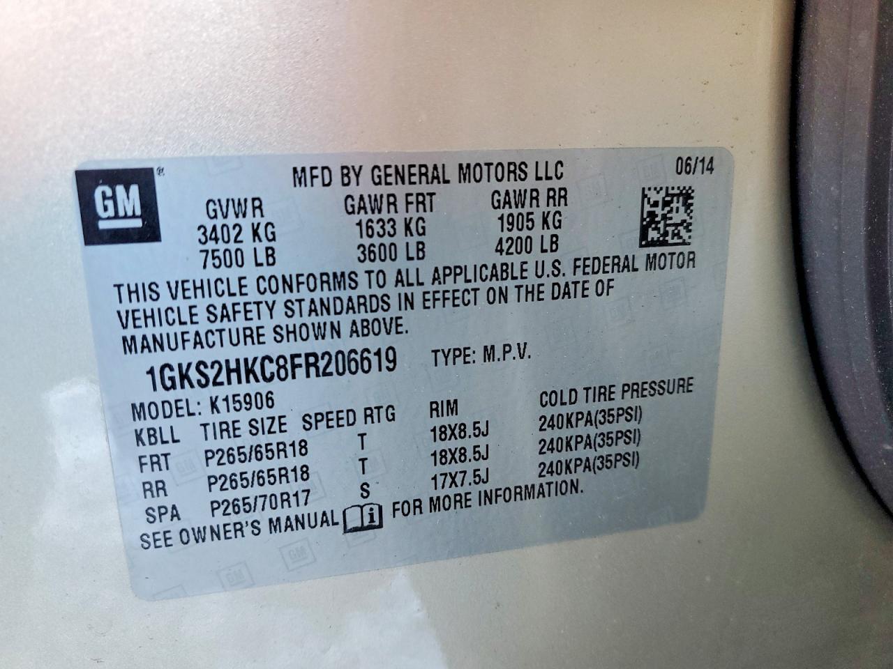 2015 GMC Yukon xl K1500 slt