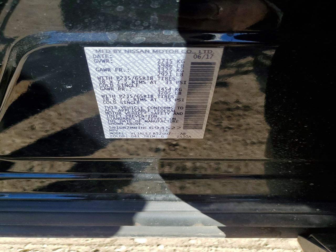 2017 Nissan Pathfinder s