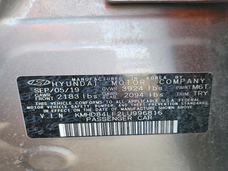 2020 Hyundai Elantra sel