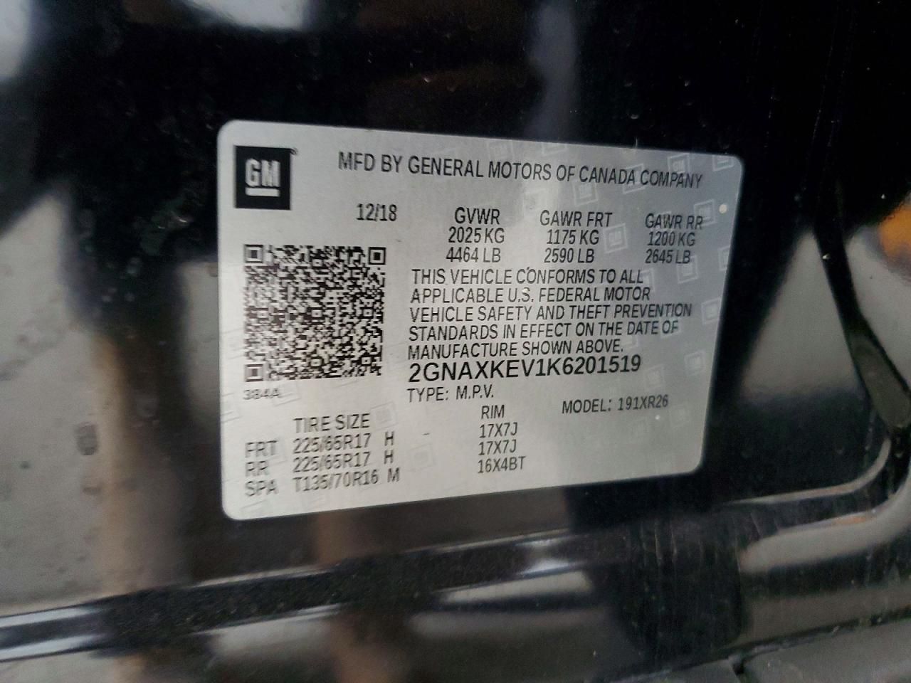 2019 Chevrolet Equinox lt