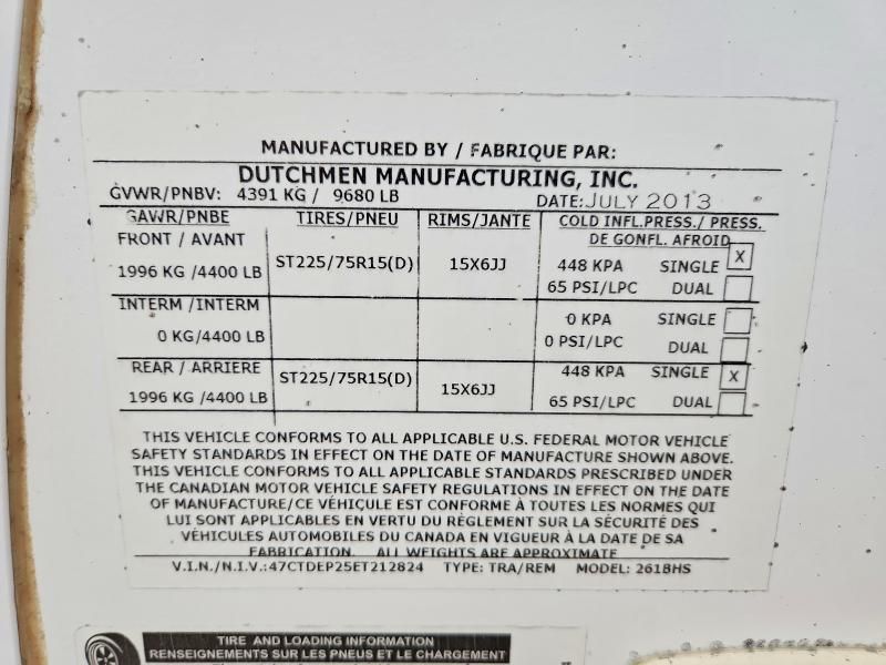 2014 Dutchmen 261BHS