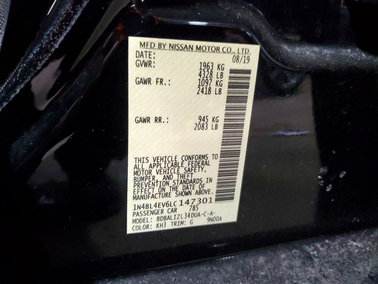 2020 Nissan Altima sl