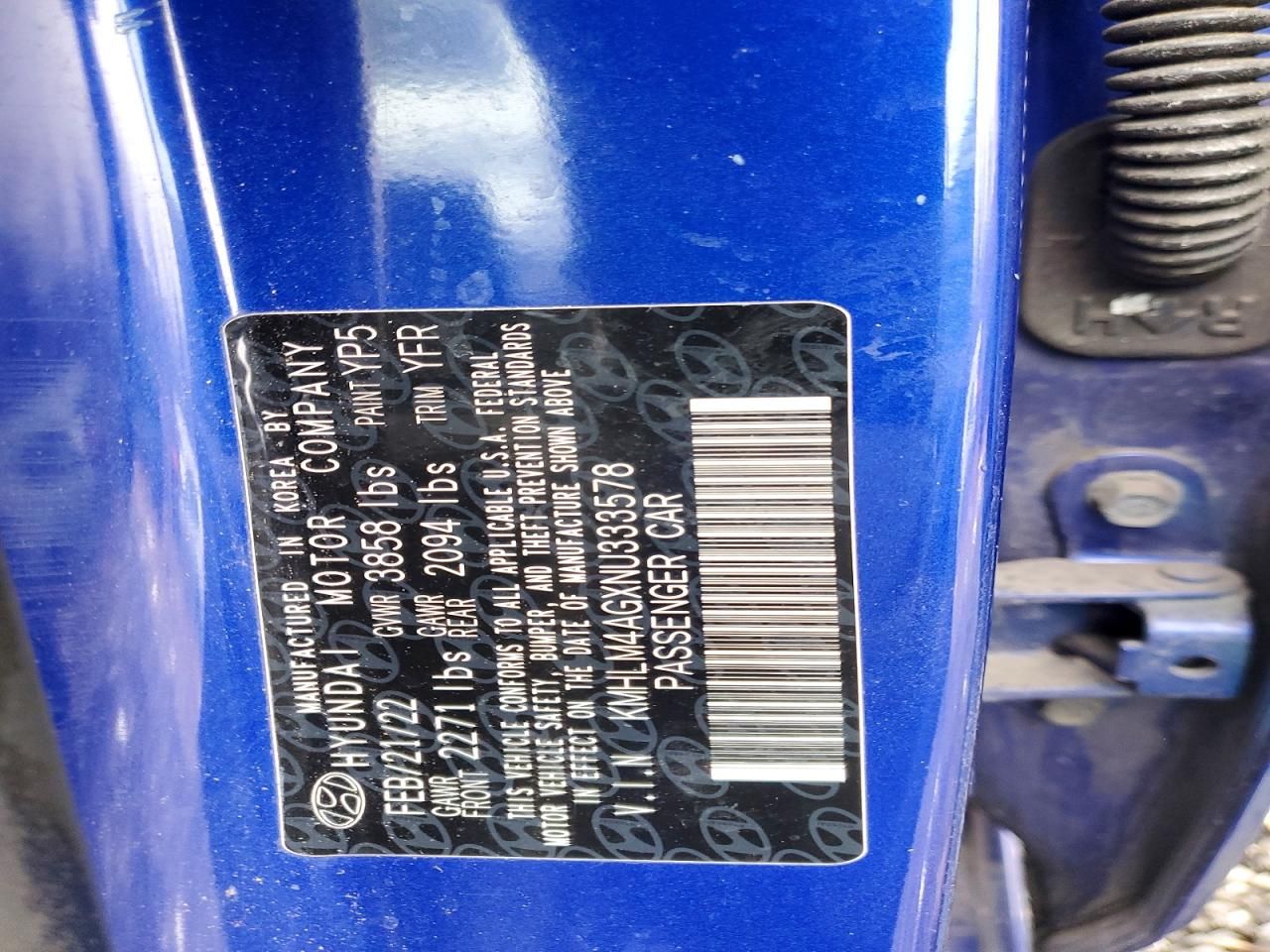 2022 Hyundai Elantra sel