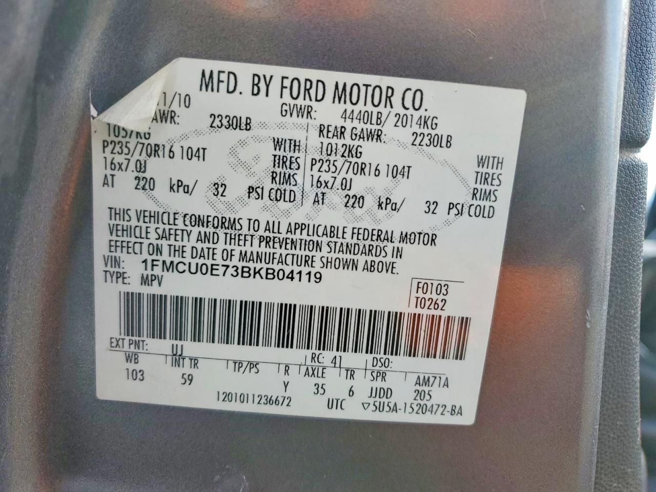 2011 Ford Escape Limited