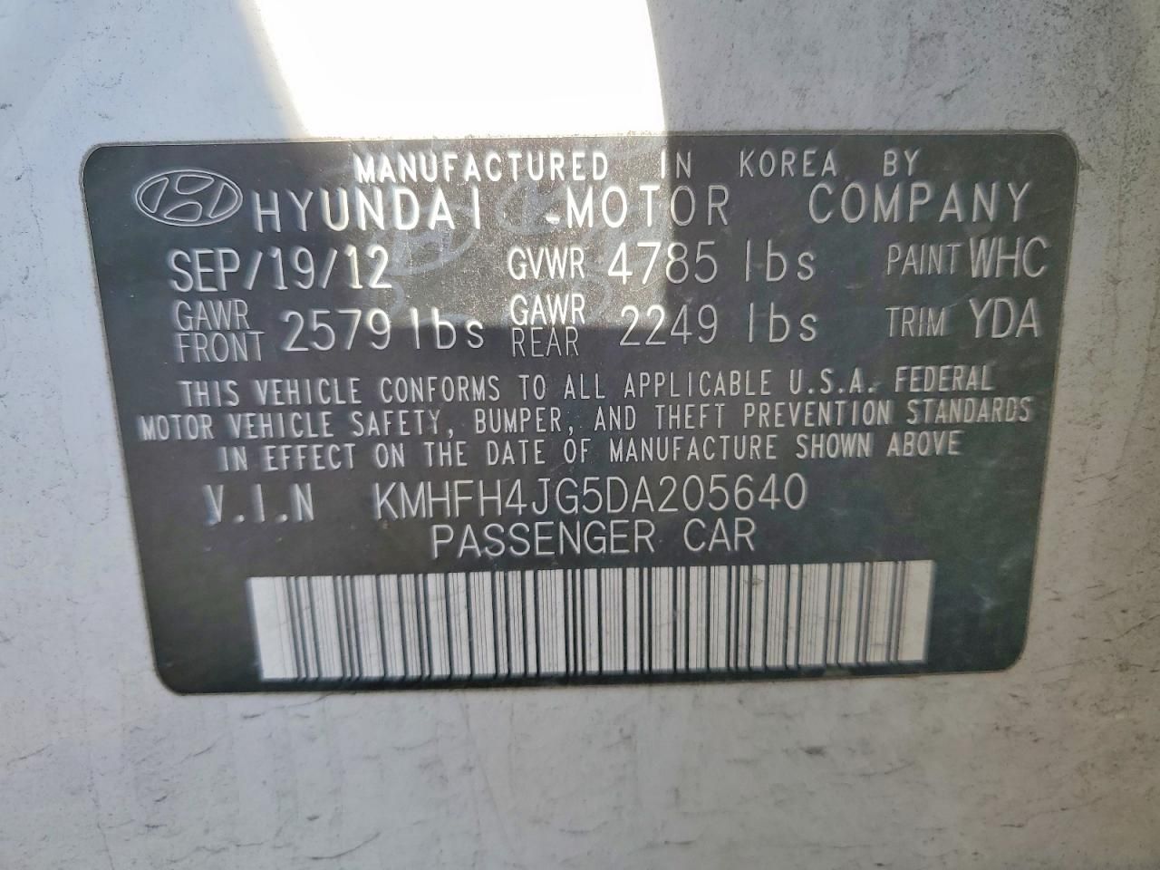 2013 Hyundai Azera gls