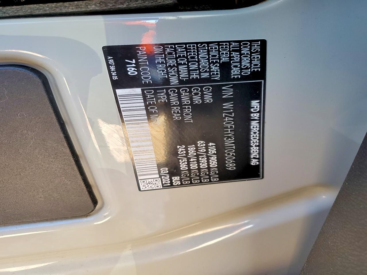 2021 Mercedes-Benz Sprinter 2500