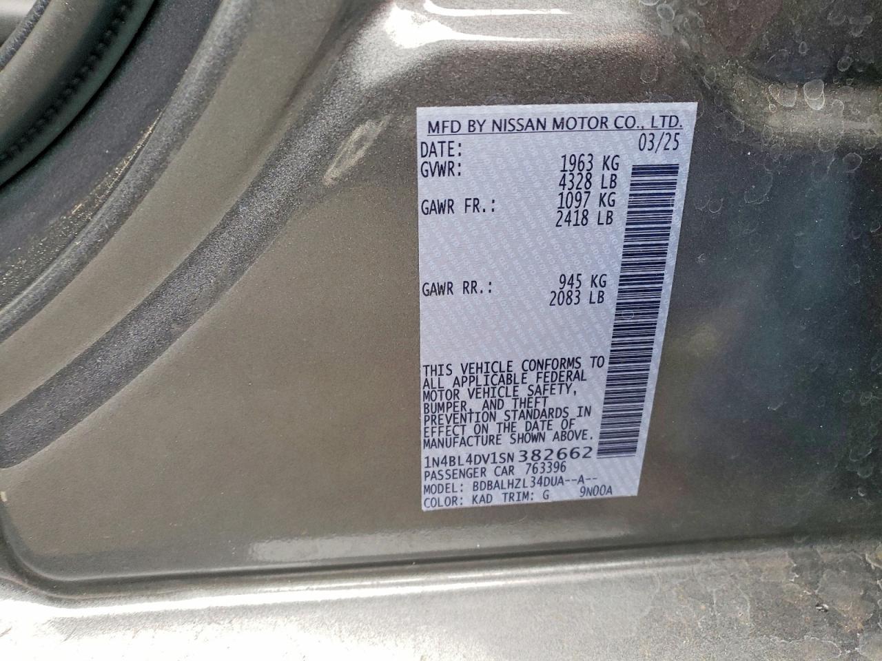 2025 Nissan Altima sv