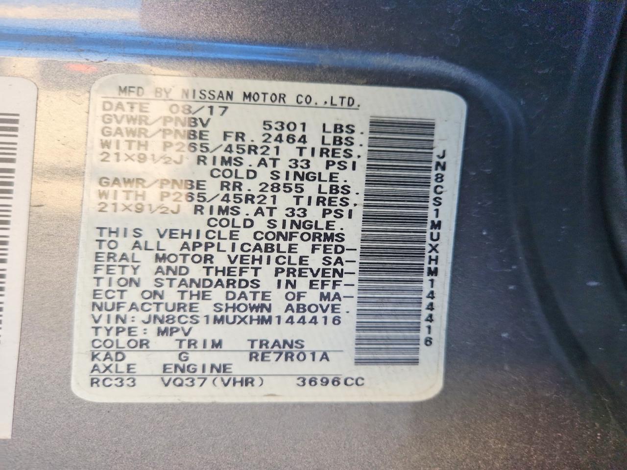 2017 Infiniti Qx70