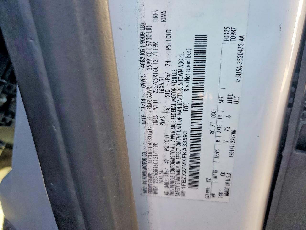 2015 Ford Transit T-350