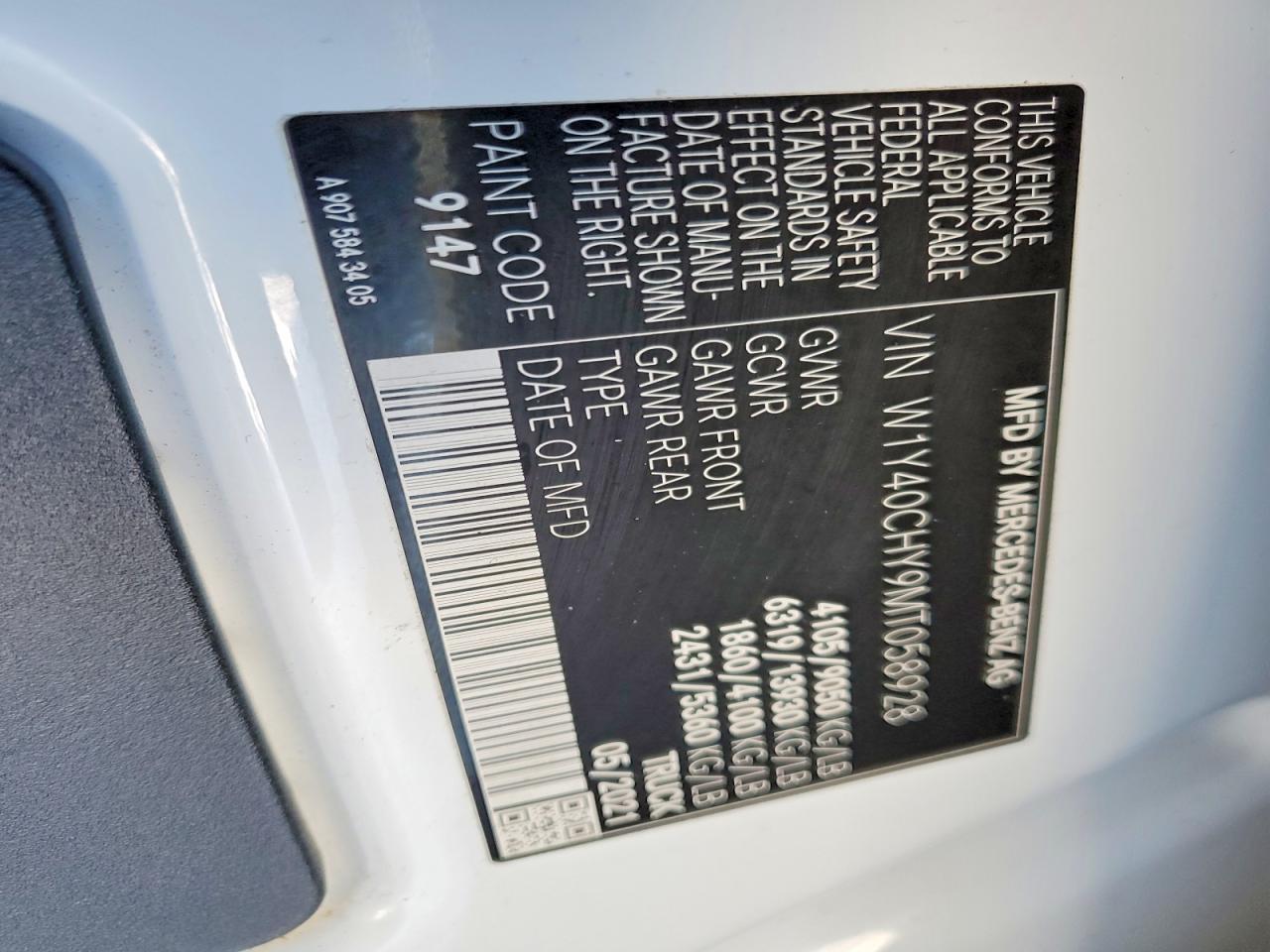 2021 Mercedes-Benz Sprinter 2500