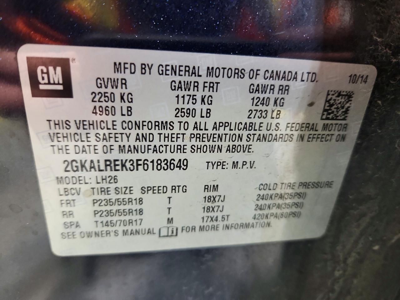 2015 GMC Terrain sle