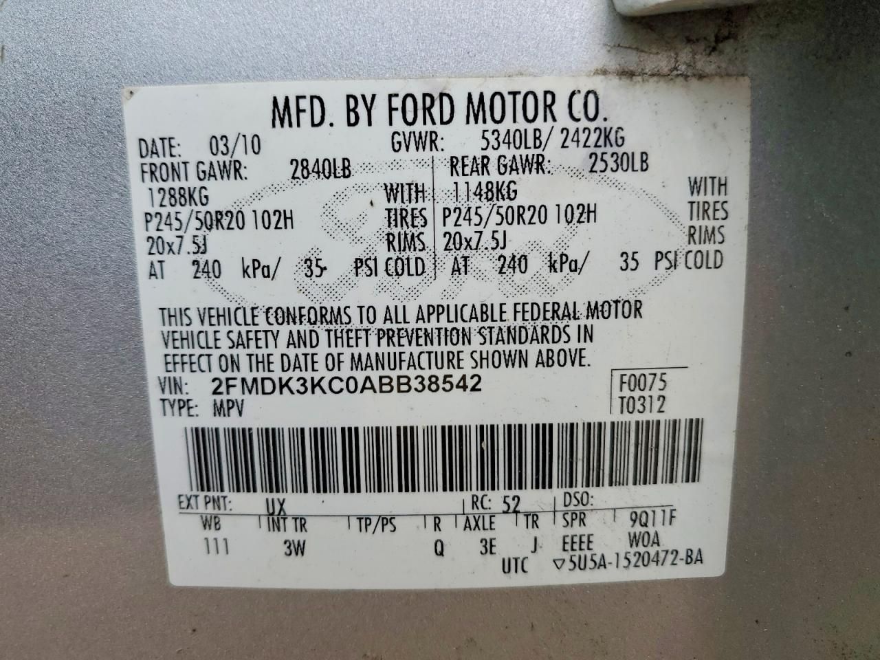 2010 Ford Edge Limited