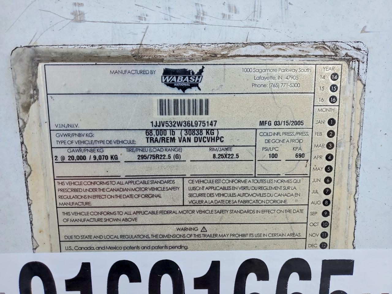 2006 Wabash 53'TRAILER