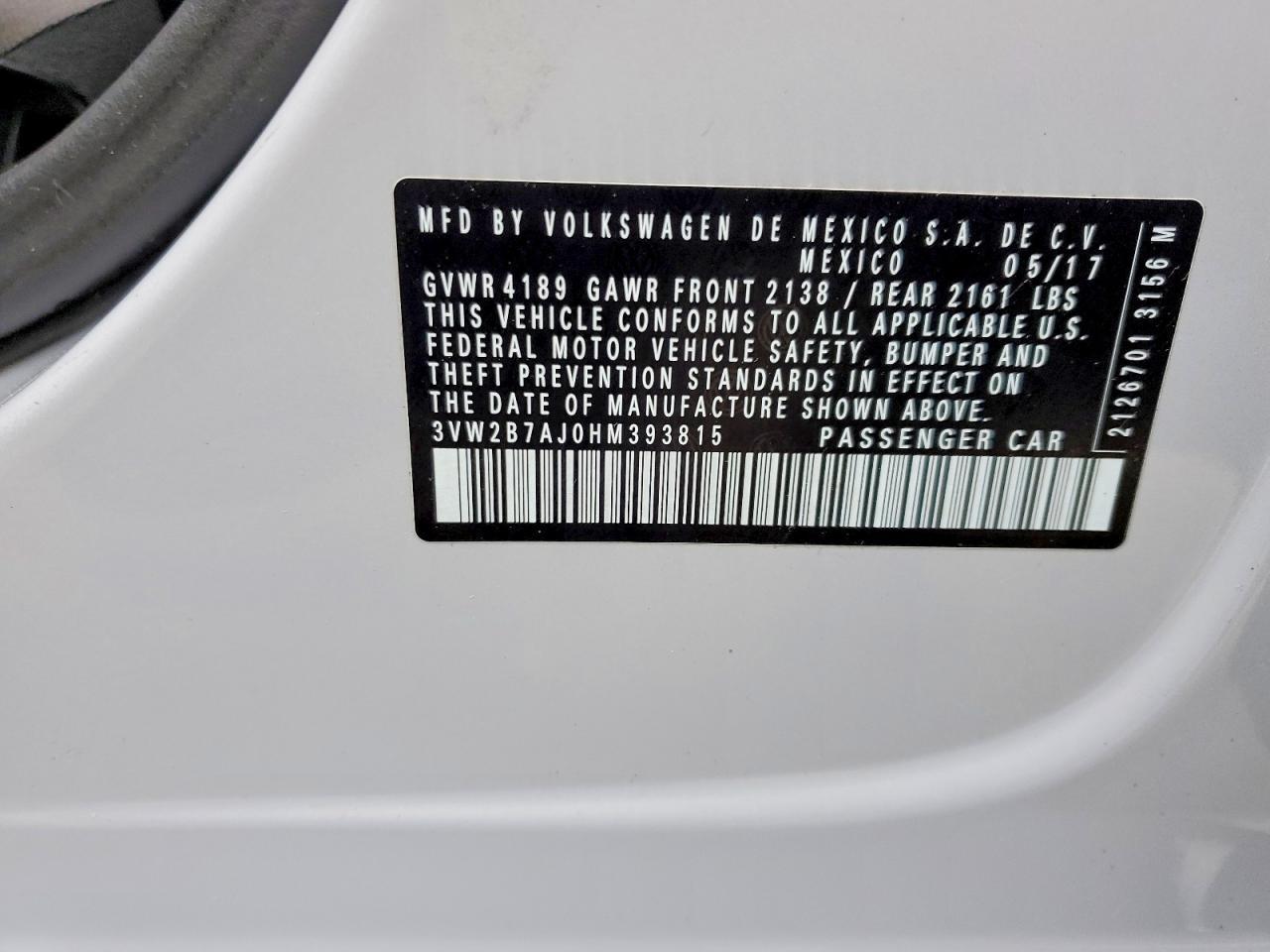 2017 Volkswagen Jetta s