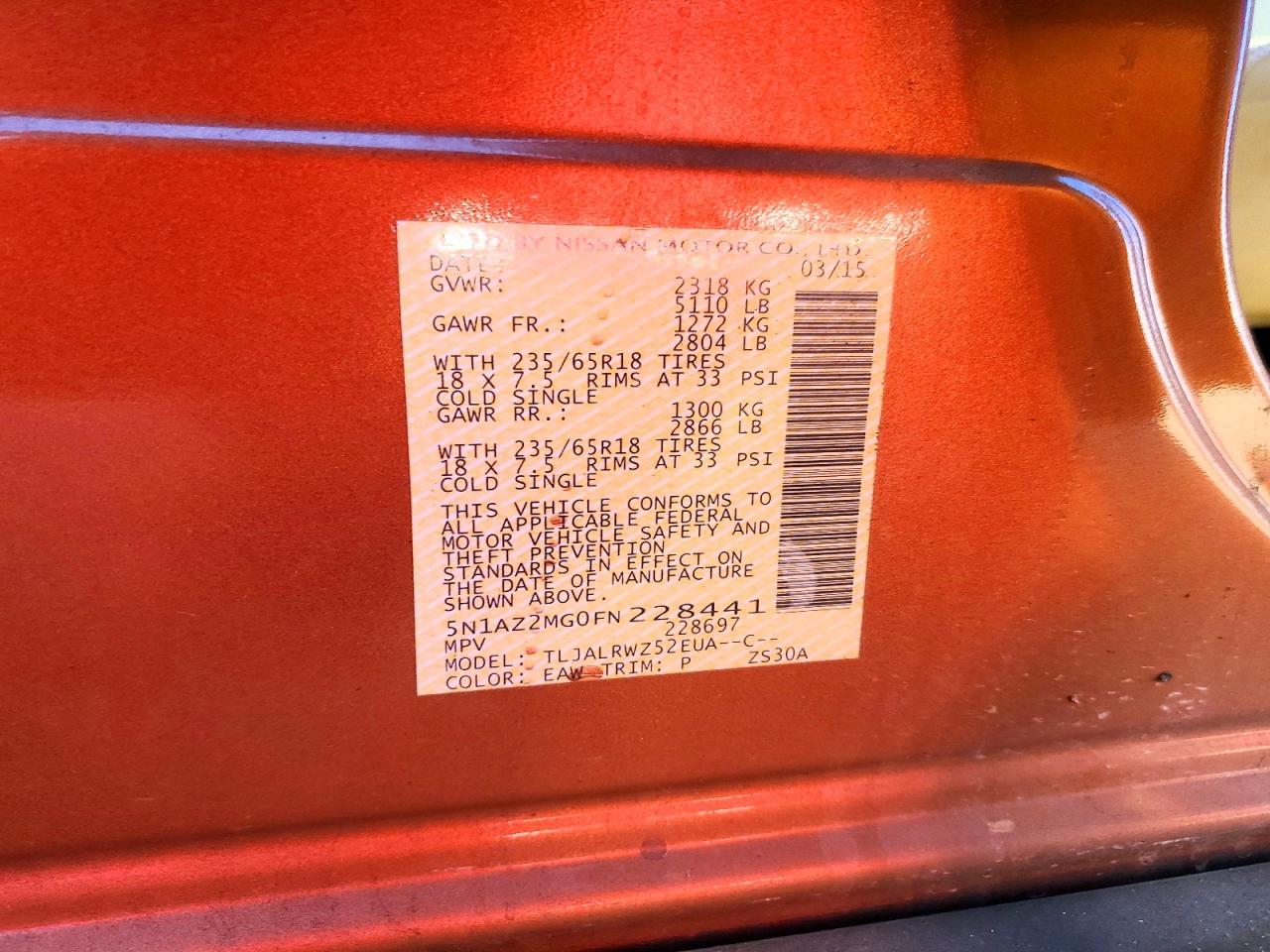 2015 Nissan Murano s