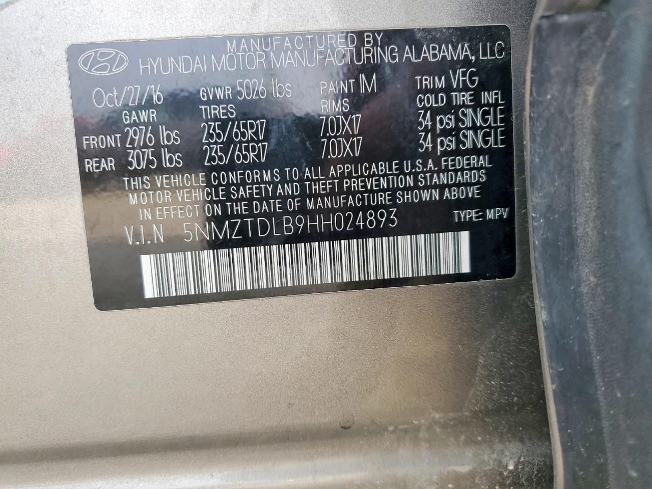 2017 Hyundai Santa fe Sport