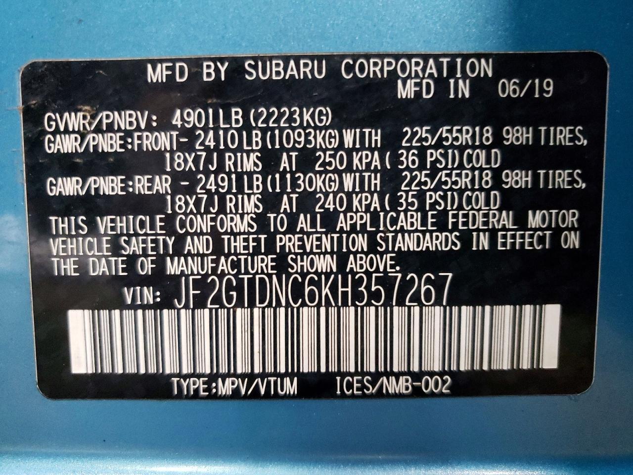 2019 Subaru Crosstrek Limited
