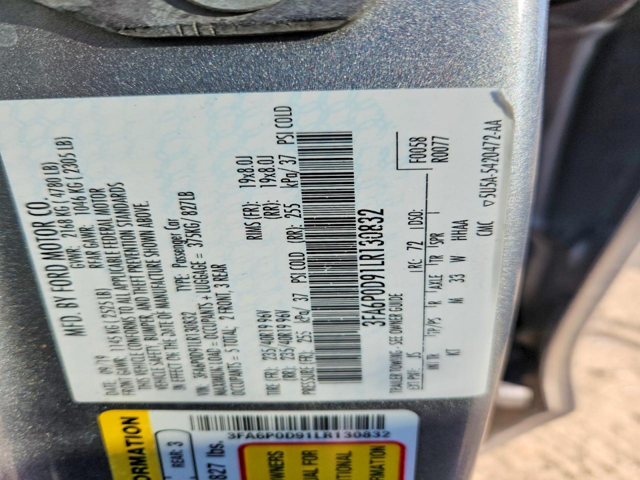 2020 Ford Fusion Titanium