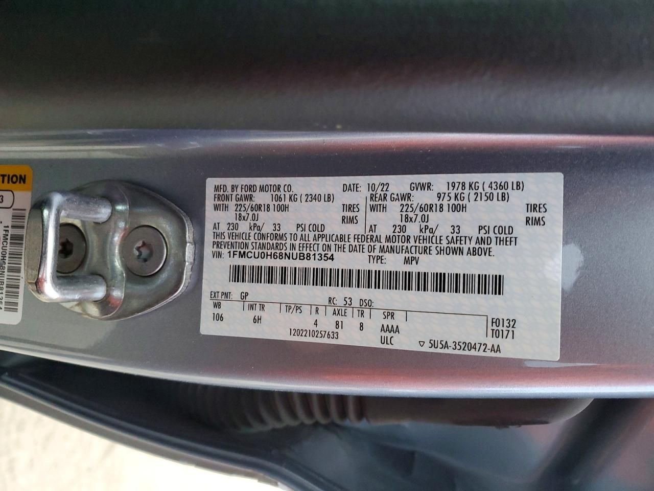 2022 Ford Escape sel