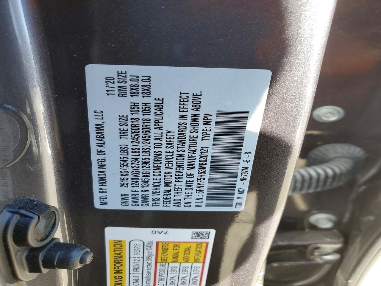 2021 Honda Pilot exl