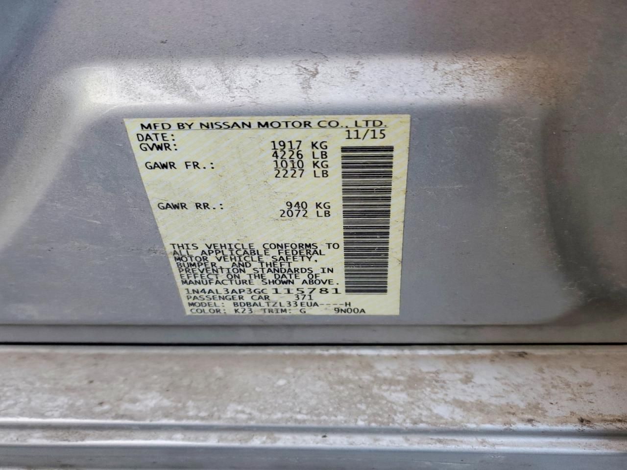 2016 Nissan Altima 2.5