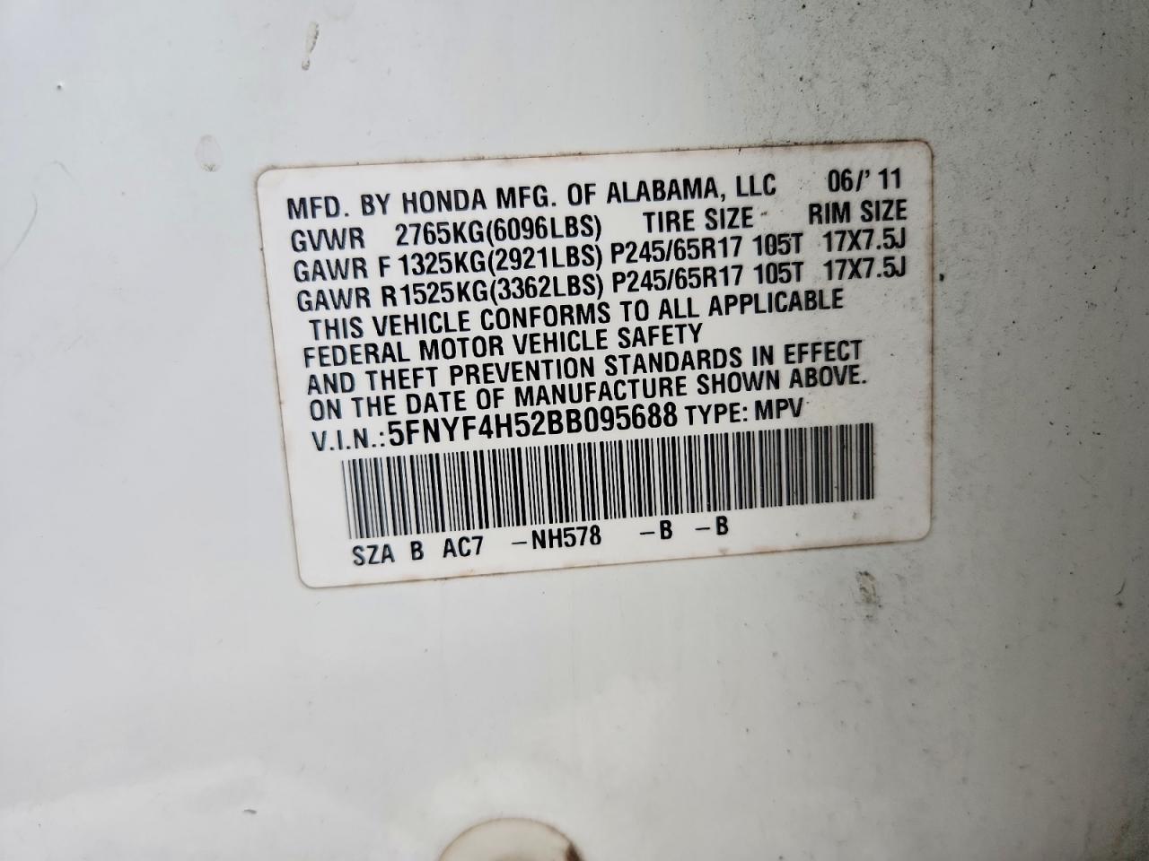 2011 Honda Pilot exl